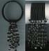 Multy Row Cuff Jet Hanging Bracelet - click here for large view