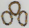 Three Row Tonal Topaz Beaded Bracelet - click here for large view