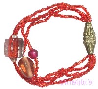 Indian beaded bracelet - click here for large view
