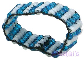 5 Row Seed Beaded Ring - click here for large view
