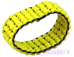 5 Row Seed Beaded Ring - click here for large view