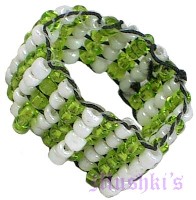 5 Row Seed Beaded Ring - click here for large view