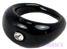 Glass,Rhine Stone Ring - click here for large view