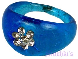 Turq Glass Ring - click here for large view