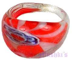 Multy Color Glass Ring - click here for large view