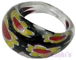 Multy Color Glass Ring - click here for large view