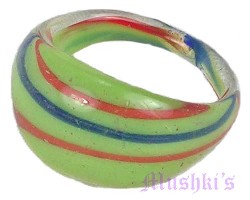 Multy Color  Glass Ring - click here for large view