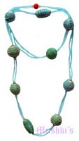 Beaded long necklace - click here for large view