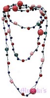 Beaded long necklace - click here for large view