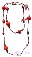 Beaded long necklace - click here for large view