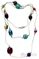 Beaded long necklace - click here for large view