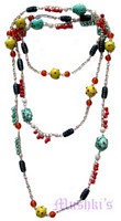 Beaded long necklace - click here for large view