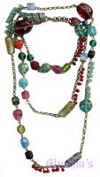Beaded long necklace - click here for large view