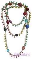 Beaded long necklace - click here for large view