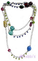 Beaded long necklace - click here for large view