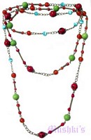 Beaded long necklace - click here for large view