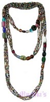 Beaded long necklace - click here for large view