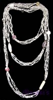 Beaded long necklace - click here for large view