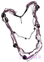 Beaded long necklace - click here for large view