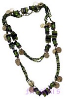 Beaded long necklace - click here for large view