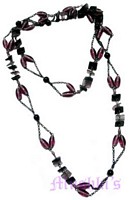 Beaded long necklace - click here for large view