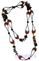 Beaded long necklace - click here for large view
