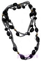 Beaded long necklace - click here for large view