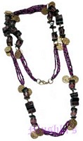 Beaded long necklace - click here for large view