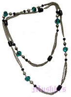 Beaded long necklace - click here for large view