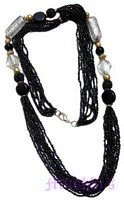 Beaded long necklace - click here for large view