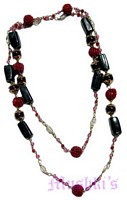 Beaded long necklace - click here for large view