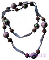 Beaded long necklace - click here for large view