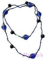 Beaded long necklace - click here for large view