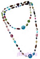Beaded long necklace - click here for large view
