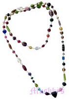 Beaded long necklace - click here for large view