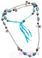 Beaded long necklace - click here for large view
