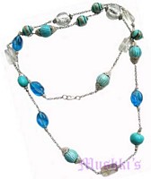 Beaded long necklace - click here for large view