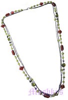 Beaded long necklace - click here for large view