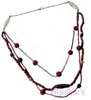 Beaded long necklace - click here for large view