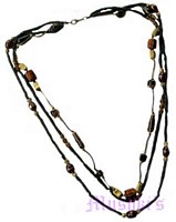 Beaded long necklace - click here for large view
