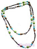 Beaded long necklace - click here for large view