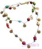 Beaded long necklace - click here for large view