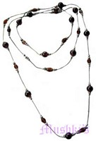 Beaded long necklace - click here for large view