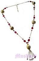 Beaded long necklace - click here for large view