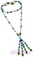 Beaded long necklace - click here for large view