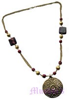 Beaded long necklace - click here for large view