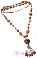 Beaded long necklace - click here for large view