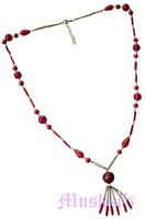 Beaded long necklace - click here for large view