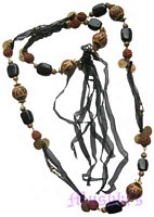 Beaded long necklace - click here for large view