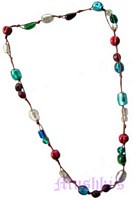Beaded long necklace - click here for large view
